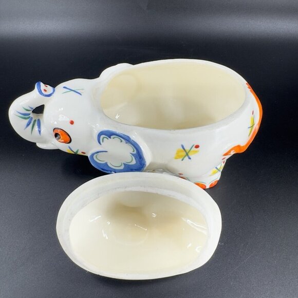 Antique German Pottery Elephant Shaped Sugar And Creamer Set Marked Germany VTG - Picture 16 of 16